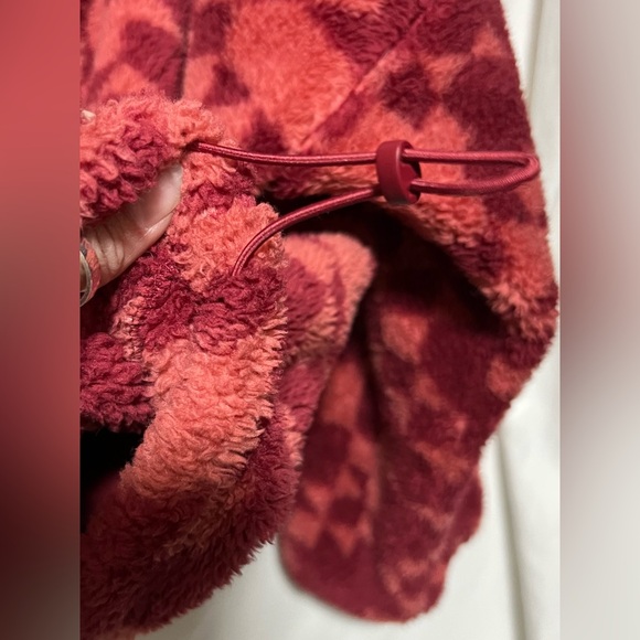 LIKE NEW JoyLab Printed High Pile Fleece Zip Up Jacket Winter Warm Cozy Cropped - Picture 10 of 12